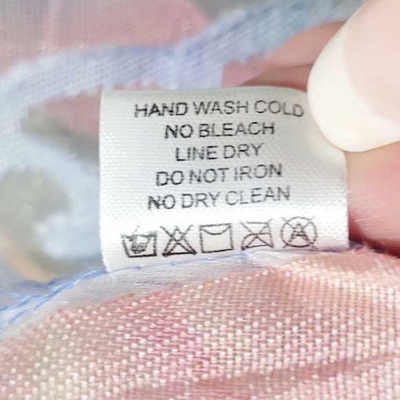 Erin London Sheer ButtonUp Blouse XL Pastel Floral Print Long Sleeve Lightweight - Picture 13 of 13